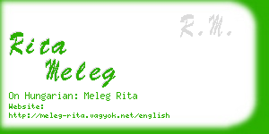 rita meleg business card